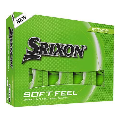 Vist Large View of Product Image Which is Srixon Soft Feel Brite Golf Balls Green (Dozen) #10352369