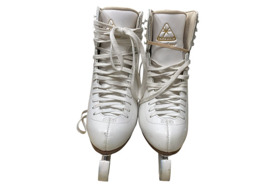 Vist Large View of Product Image Which is USED Jackson CLASSIQUE WomensFigure Skate White Senior 7.5