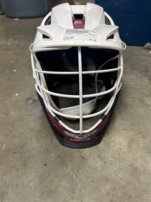 Used Cascade S PEARL Lacrosse Helmet White One Size 11162-C000430728