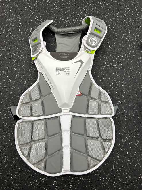 Used Maverik MAX EKG LAX Goalie Chest M White L/XL 11162-C000430815