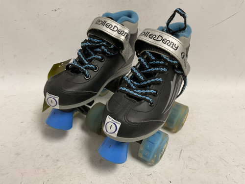 Used RollerDerby BLAZER Junior Roller Quad Skates Black Junior 01 11855-S000186909