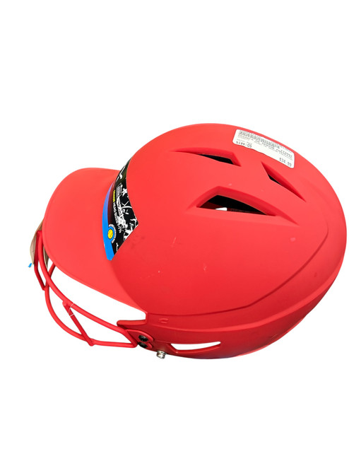 Used Champro HX SENIOR FASTPITCH Batting Helmet w/Mask Red One Size 11631-S000445225