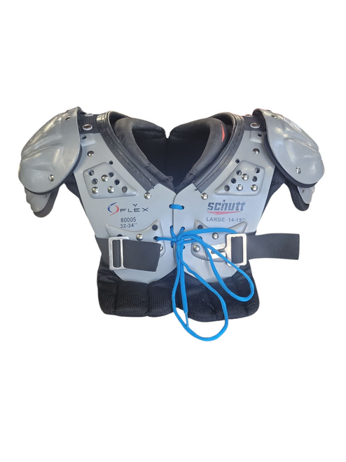 Used Schutt Y FLEX YTH FB Shoulder Pads Grey LG 11708-S000180323