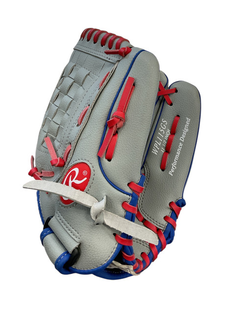 Used Rawlings WPL115GS BB/SB Glove RH Throw Grey 11 1/2" 11856-S000020657