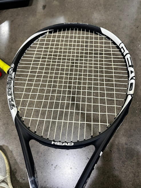 Vist Large View of Product Image Which is Used Head TI ECLIPSE Adult Tennis Racquet Black 4 1/2"