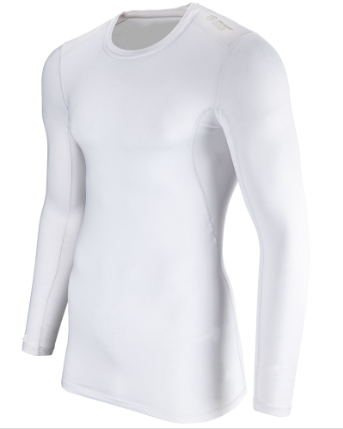 Vist Large View of Product Image Which is New COLD WEATHER COMPRESSION LONG SLEEVE CREW WHT - ADT XL