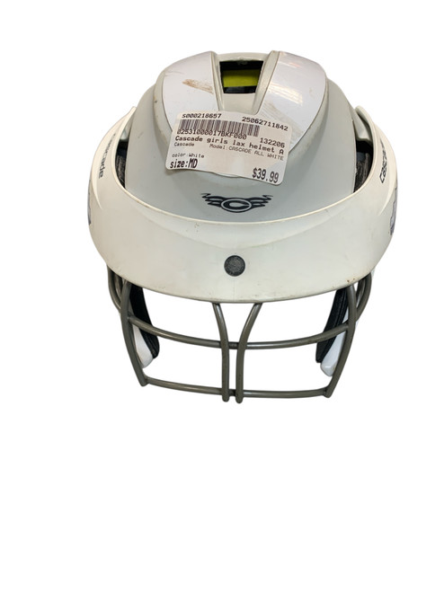 Vist Large View of Product Image Which is Used Cascade CASCADE ALL WHITE Lacrosse Helmet White MD