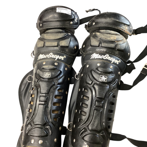 Used MacGregor SHIN GUARDS Catchers Leg Guards Black Junior 11760-S000077731