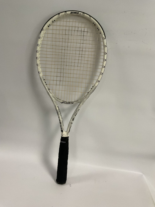 Vist Large View of Product Image Which is Used Prince EXO3 100 Adult Tennis Racquet White 4 1/2"
