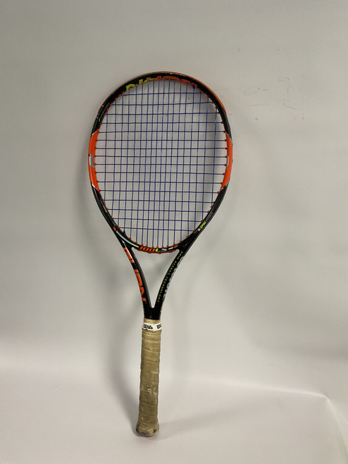Vist Large View of Product Image Which is Used Wilson BURN 100LS V5 Adult Tennis Racquet Orange Unknown