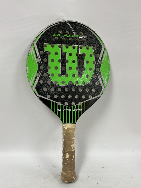 Used Wilson BLADE LITE Adult Tennis Racquet Green 4 1/2" 11892-S000018125 Vist Large View of Product Image Which is Used Wilson BLADE LITE Adult Tennis Racquet Green 4 1/2"