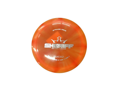 Vist Large View of Product Image Which is Used Dynamic Discs LUCID SHERIFF Disc Golf Driver Orange