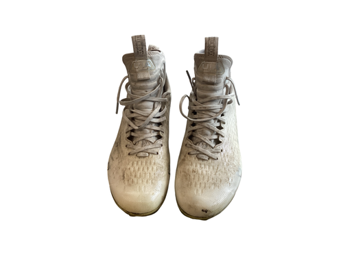 Vist Large View of Product Image Which is Used Under Armour Adult FB Cleats White Senior 10