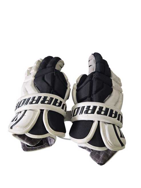 Used Warrior HUNDY Lacrosse Gloves Mens White 13" 11617-S000327291