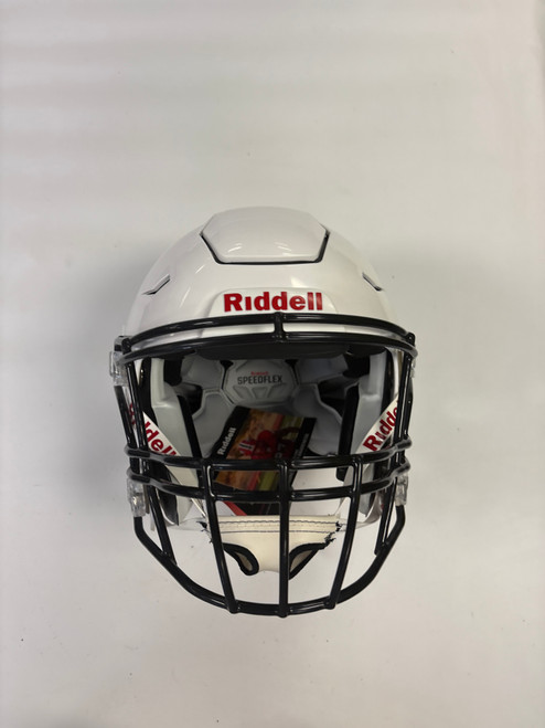 Used Riddell SPEEDFLEX FB Helmet White SM 11844-S000025317 Vist Large View of Product Image Which is Used Riddell SPEEDFLEX FB Helmet White SM