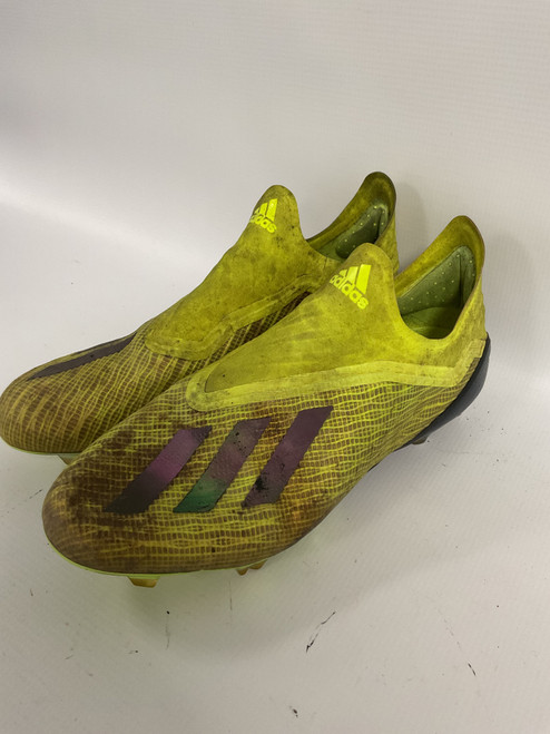 Vist Large View of Product Image Which is Used Adidas Soccer Cleats Optic Yellow Senior 8.5