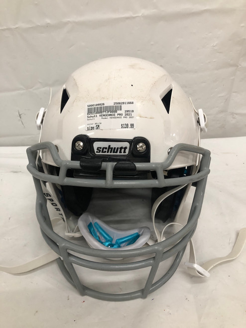 Vist Large View of Product Image Which is Used Schutt VENGEANCE PRO 2021 FB Helmet White SM 11668-S000109926