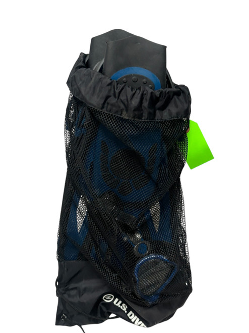 Used US Divers Junior Snorkel Set Black S/M (Fin Size 4 - 8.5) 11731-S000142094
