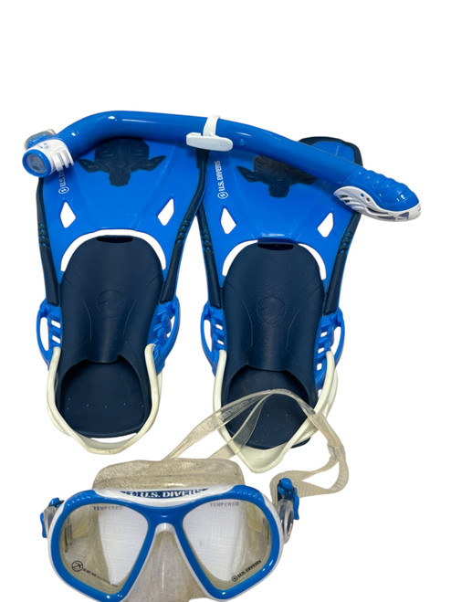 Used US Divers Junior Snorkel Set MD (Fin Size 1-4) 11731-S000142095