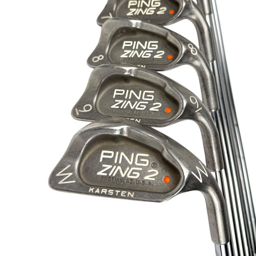 Vist Large View of Product Image Which is Used Ping ZING 2 ORANGE DOT Men's RH Iron Set 3I-PW Steel Shaft