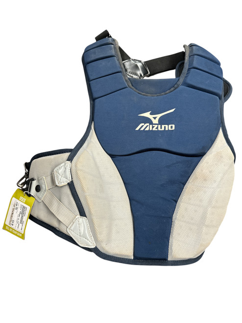 Vist Large View of Product Image Which is Used Mizuno SAMURAI CP YTH Catchers Chest Protector Navy Blue Youth