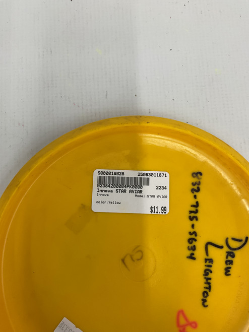 Vist Large View of Product Image Which is Used Innova STAR AVIAR Disc Golf Putter Yellow 11871-S000018028