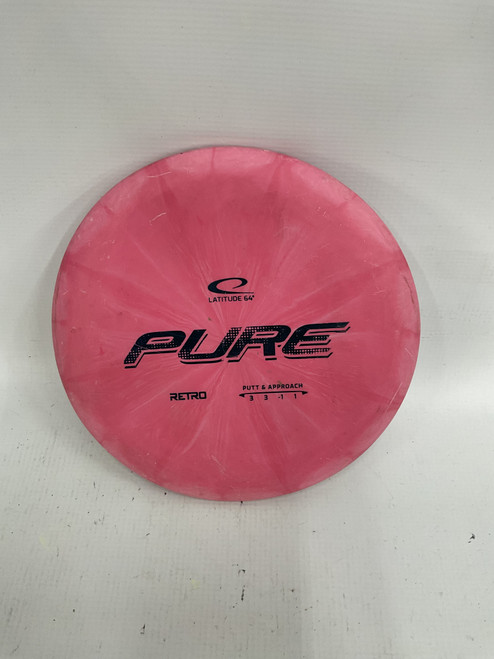 Vist Large View of Product Image Which is Used Latitude 64 RETRO PURE Disc Golf Putter Pink