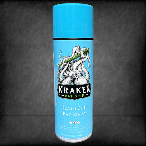 Vist Large View of Product Image Which is NEW Kraken Death Grip Bat Spray - Baby Blue