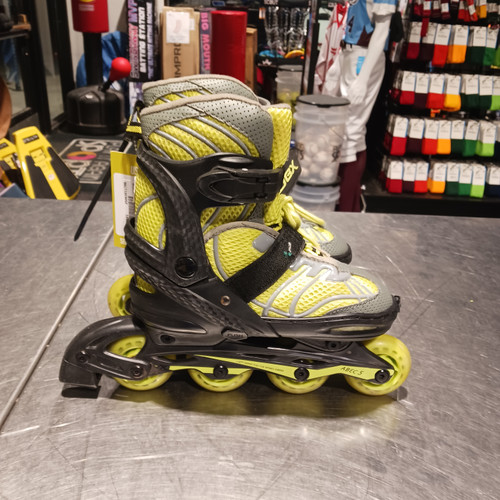 Vist Large View of Product Image Which is Used DBX INLINE SKATS Junior Rec Fitness Skates Yellow Adjustable
