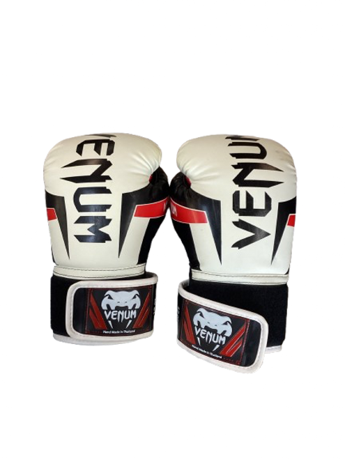 Used Venum Boxing Gloves White/Black/Red Senior 11853-S000122682