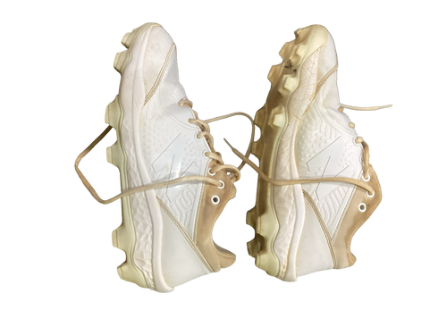 Vist Large View of Product Image Which is Used New Balance BASEBALL CLEATS BB/SB Cleats White Senior 11