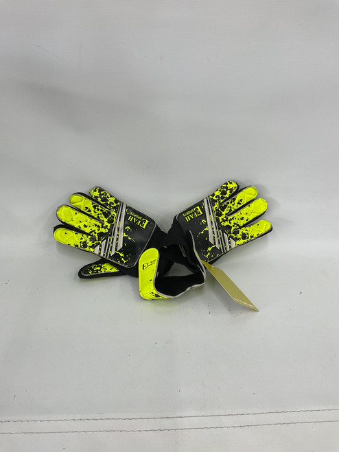 Used EFAH SPORTS GOALIE GLOVES Soccer Goalie Gloves Black And Optic Yellow 4 11871-S000018222