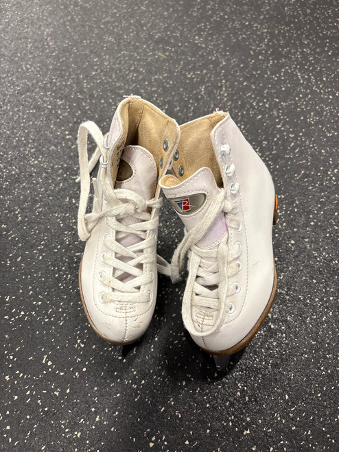 Used Riedell FIGURE SKATES Girls Figure Skate White Youth 11.0 11726-S000283114