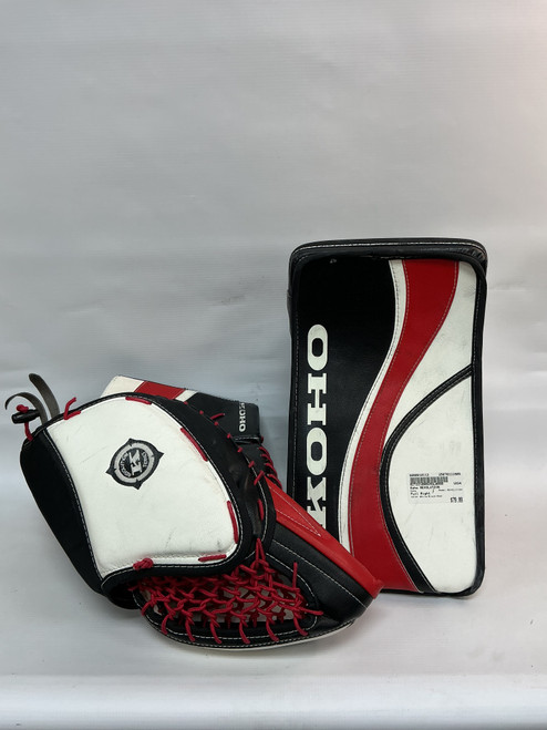 Vist Large View of Product Image Which is Used Koho REVOLUTION Senior Goalie Catcher White/Black/Red