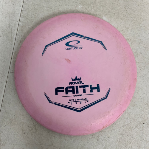Vist Large View of Product Image Which is Used Latitude 64 ROYAL FAITH FIRST RUN Disc Golf Putter Grey 174g