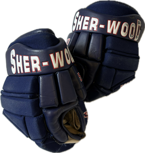 Vist Large View of Product Image Which is Used Sher-wood 5000 FACE OFF Youth Gloves Navy Blue 9" 11894-S000028856