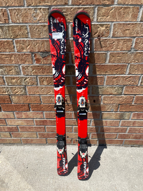 Vist Large View of Product Image Which is Used Head TEAM Boys DH Ski/Binding White/Black/Red 117 cm