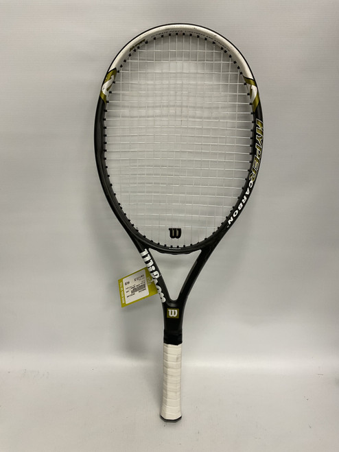 Vist Large View of Product Image Which is Used Wilson HYPER HAMMER Adult Tennis Racquet Grey 4 3/8"