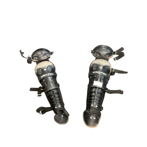 Vist Large View of Product Image Which is Used Rawlings SHIN GUARD Catchers Leg Guards Black Intermed 11479-S000397597