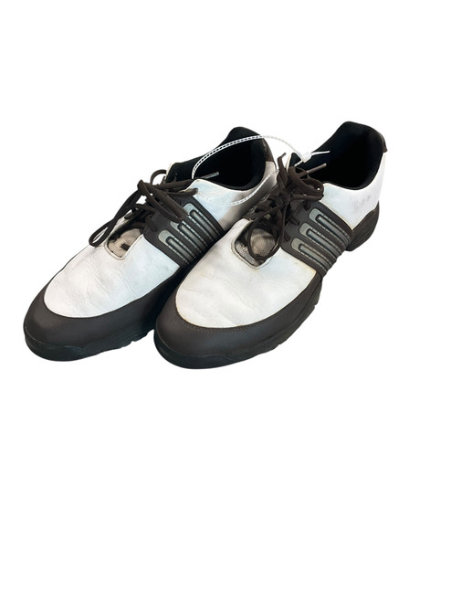 Used Adidas Mens Golf Shoes Clear And Black Senior 9
