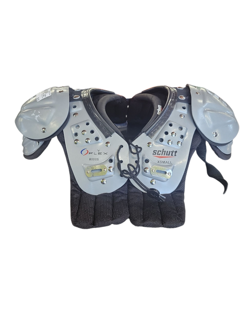 Vist Large View of Product Image Which is Used Schutt Y FLEX YOUTH PADS FB Shoulder Pads Black XS
