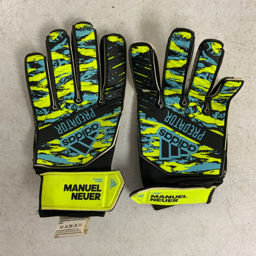 Used Adidas PREDATOR Soccer Goalie Gloves Black 5 11762-S000065475