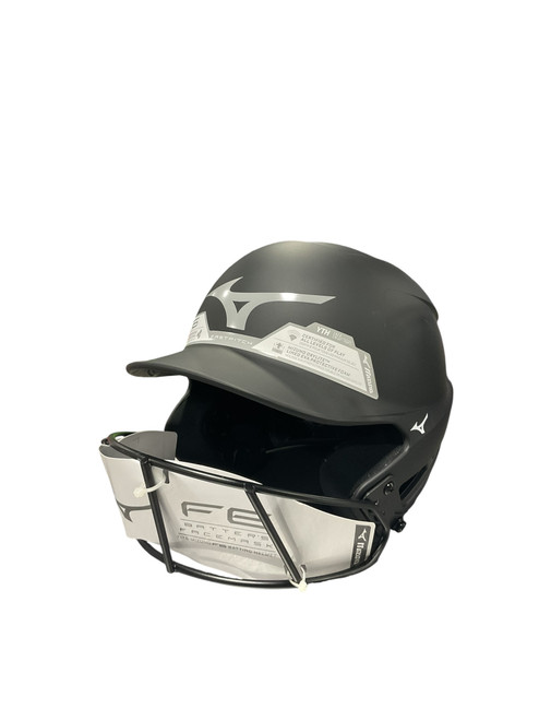 Vist Large View of Product Image Which is Used Mizuno F6 HELMET Batting Helmet w/Mask Black One Size 11834-S000037041