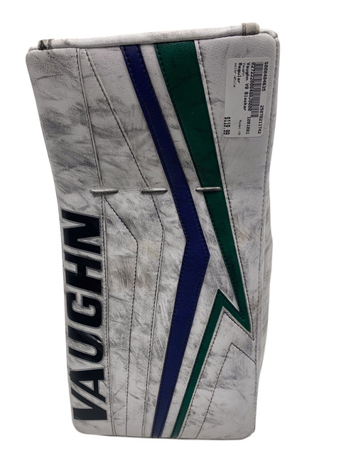Vist Large View of Product Image Which is Used Vaughn V9 Senior Goalie Blocker White 11742-S000494635