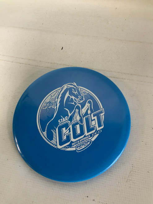Vist Large View of Product Image Which is Used Innova STAR COLT Disc Golf Putter Royal Blue 11823-S000032579