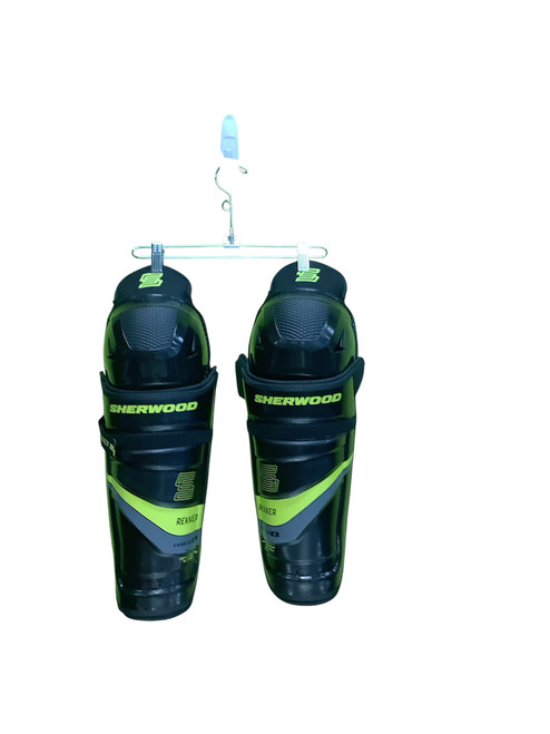 Used Sher-wood REKKER LEGEND 4 Senior Shin Guards Black 15" 11686-S000044388