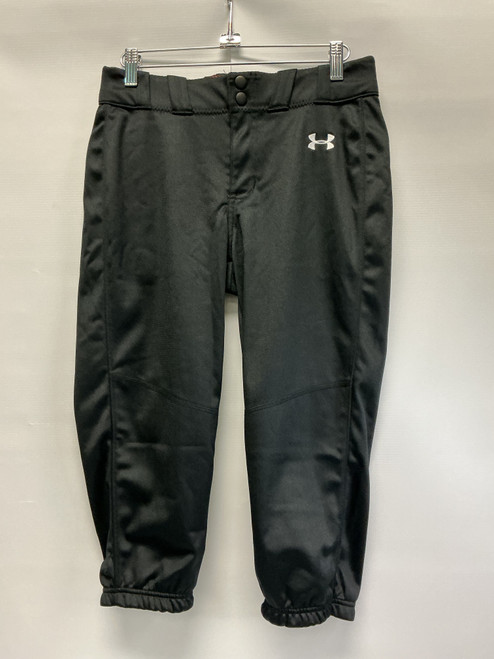 Vist Large View of Product Image Which is Used Under Armour BLACK SOFTBALL PANTS BB/SB Pant Womens Black SM