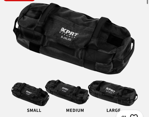 Vist Large View of Product Image Which is New MEDIUM WORKOUT SAND BAG BLACK