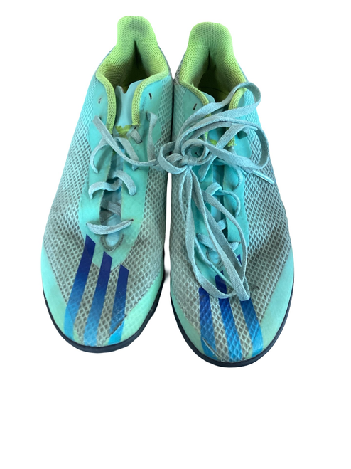 Vist Large View of Product Image Which is Used Adidas Soccer Turf Shoes Carolina Blue Senior 8.5