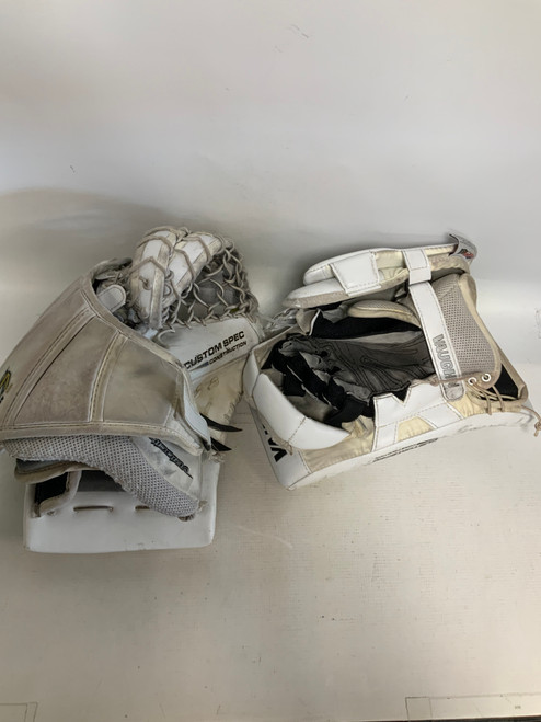 Used Vaughn VELOCITY V6 1000I PRO Inter Goalie Blocker White 11823-S000032596